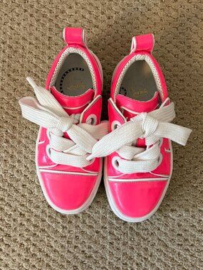 Pink Christian Louboutin Girls Child Sneakers Size 29